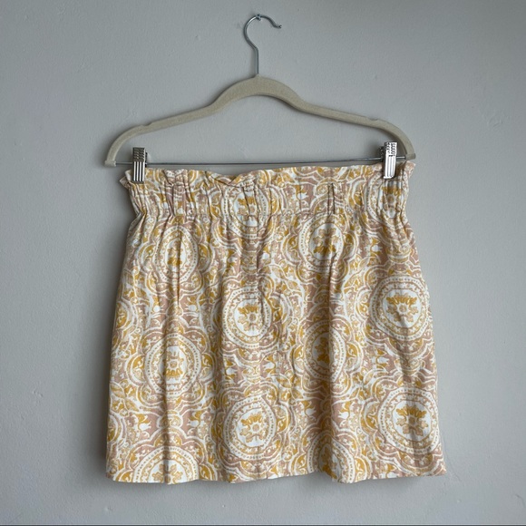 Forever 21 / Yellow Paper-bag Paisley Skirt - Picture 4 of 6